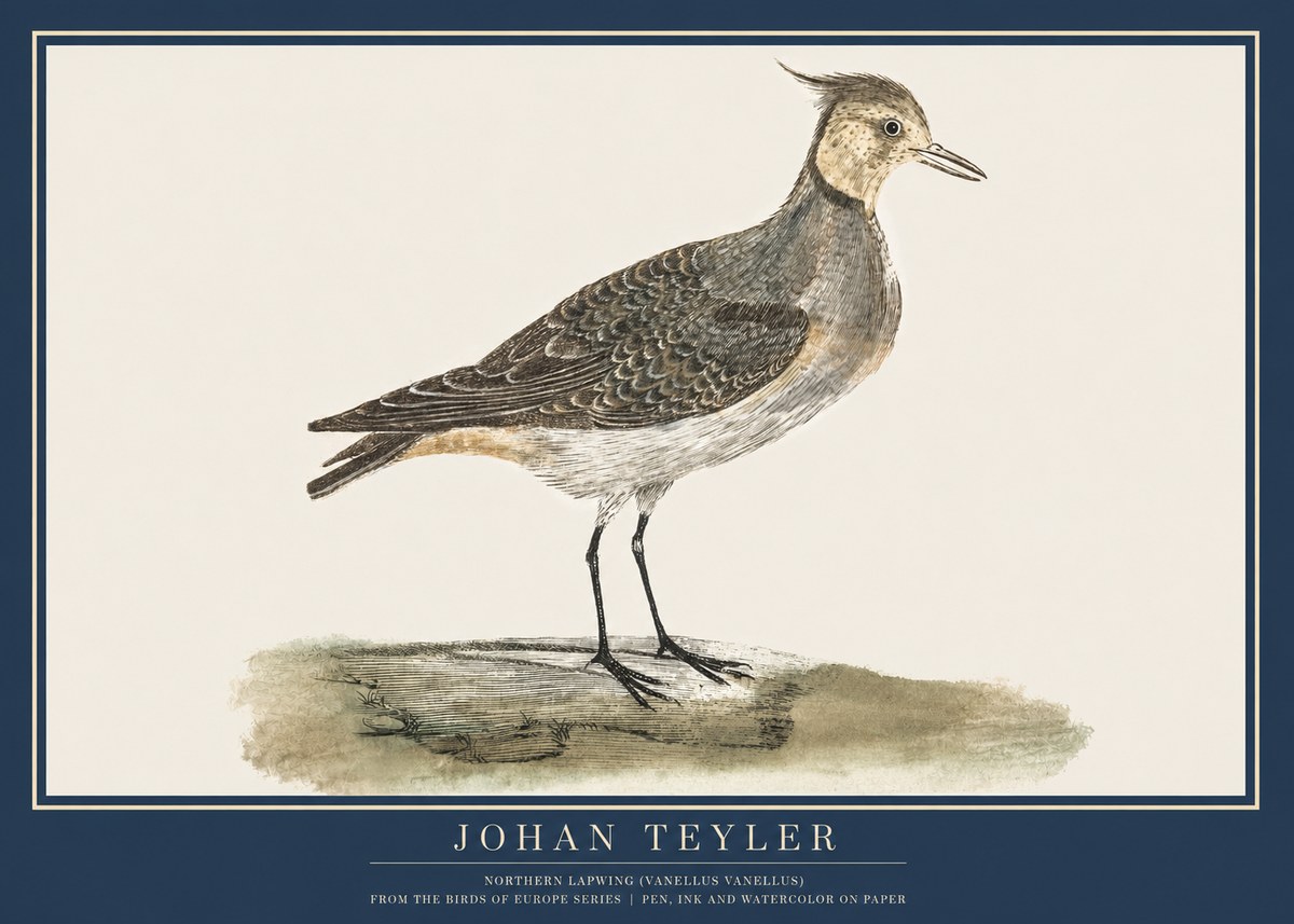 Johan Teyler Northern Lapwing (Vanellus Vanellus) No2 - Póster