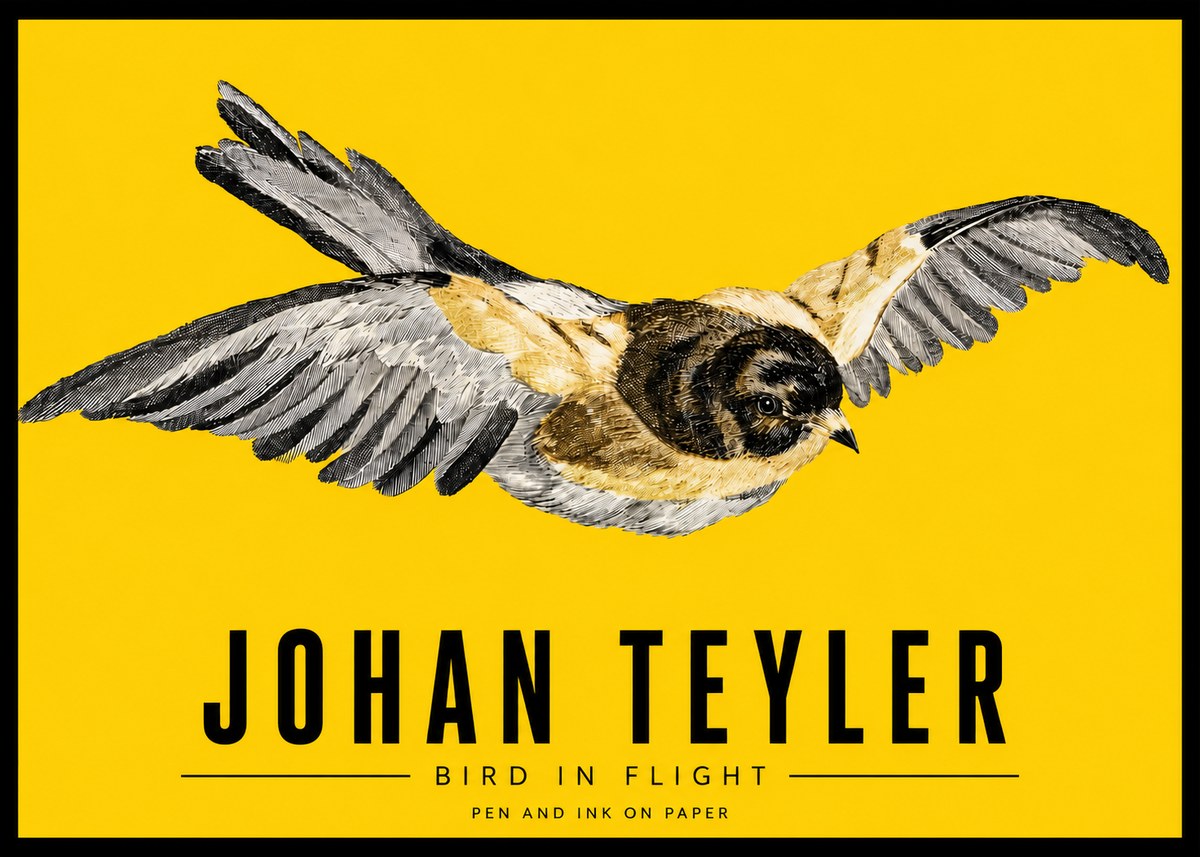 Johan Teyler Bird in Flight I No3 - Póster