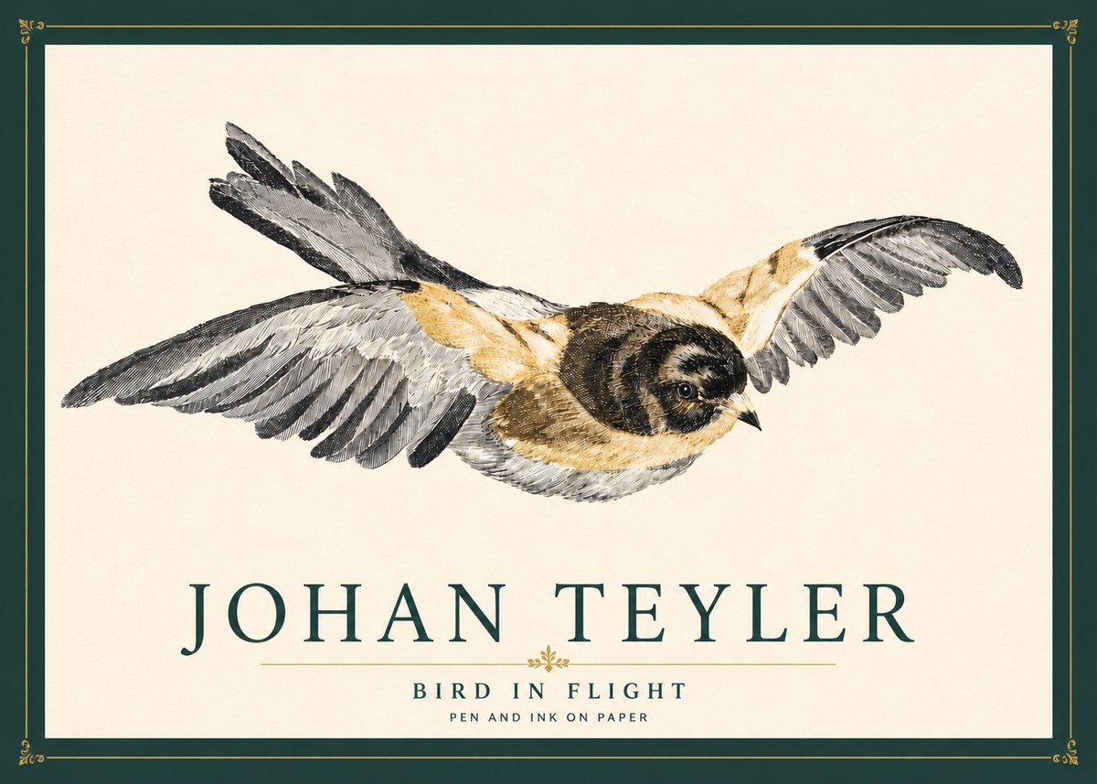 Johan Teyler Bird in Flight I No4 - Póster