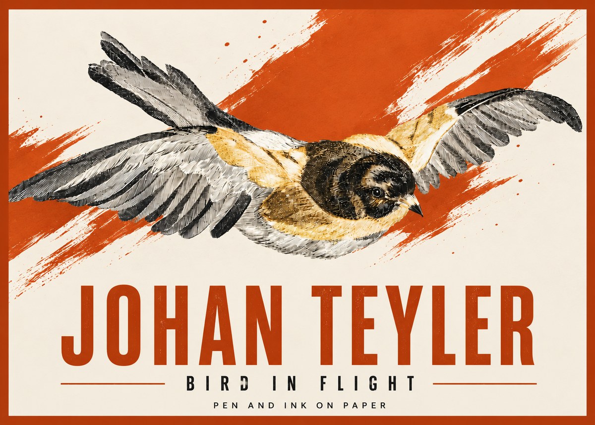 Johan Teyler Bird in Flight I No5 - Póster