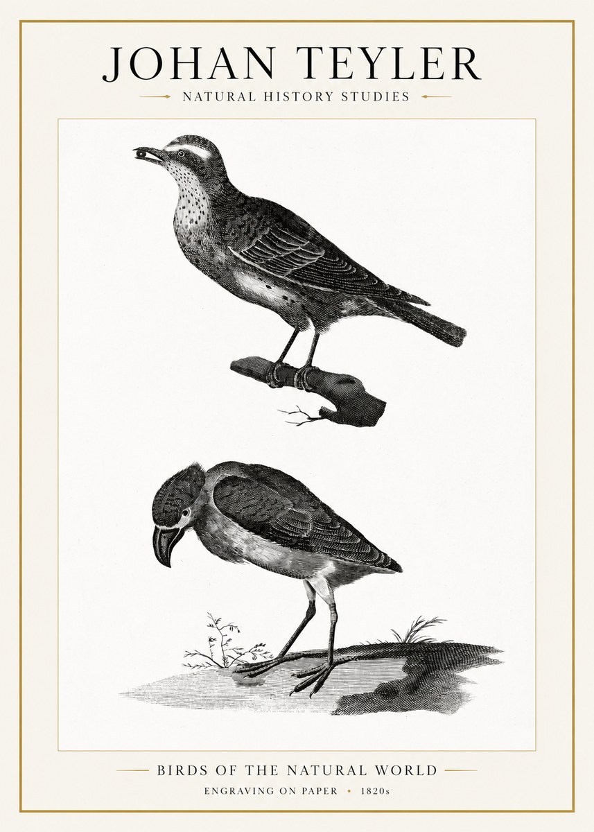 Johan Teyler Birds of the Natural World No1 - Póster