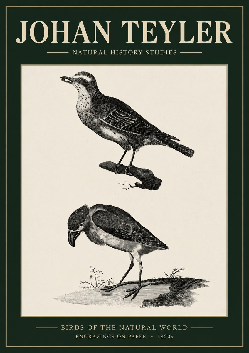 Johan Teyler Birds of the Natural World No3 - Póster