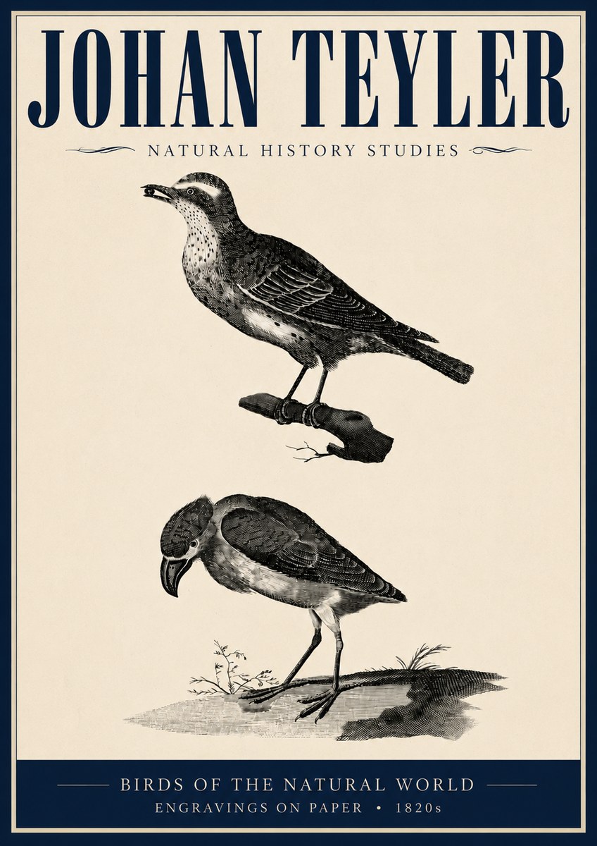 Johan Teyler Birds of the Natural World No5 - Póster