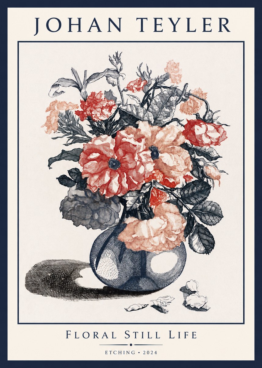 Johan Teyler Floral Still Life I No1 - Póster