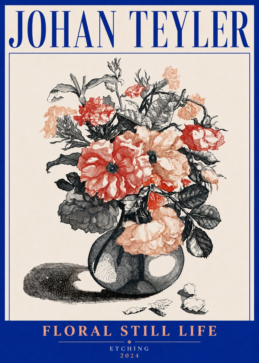 Johan Teyler Floral Still Life I No5 - Póster