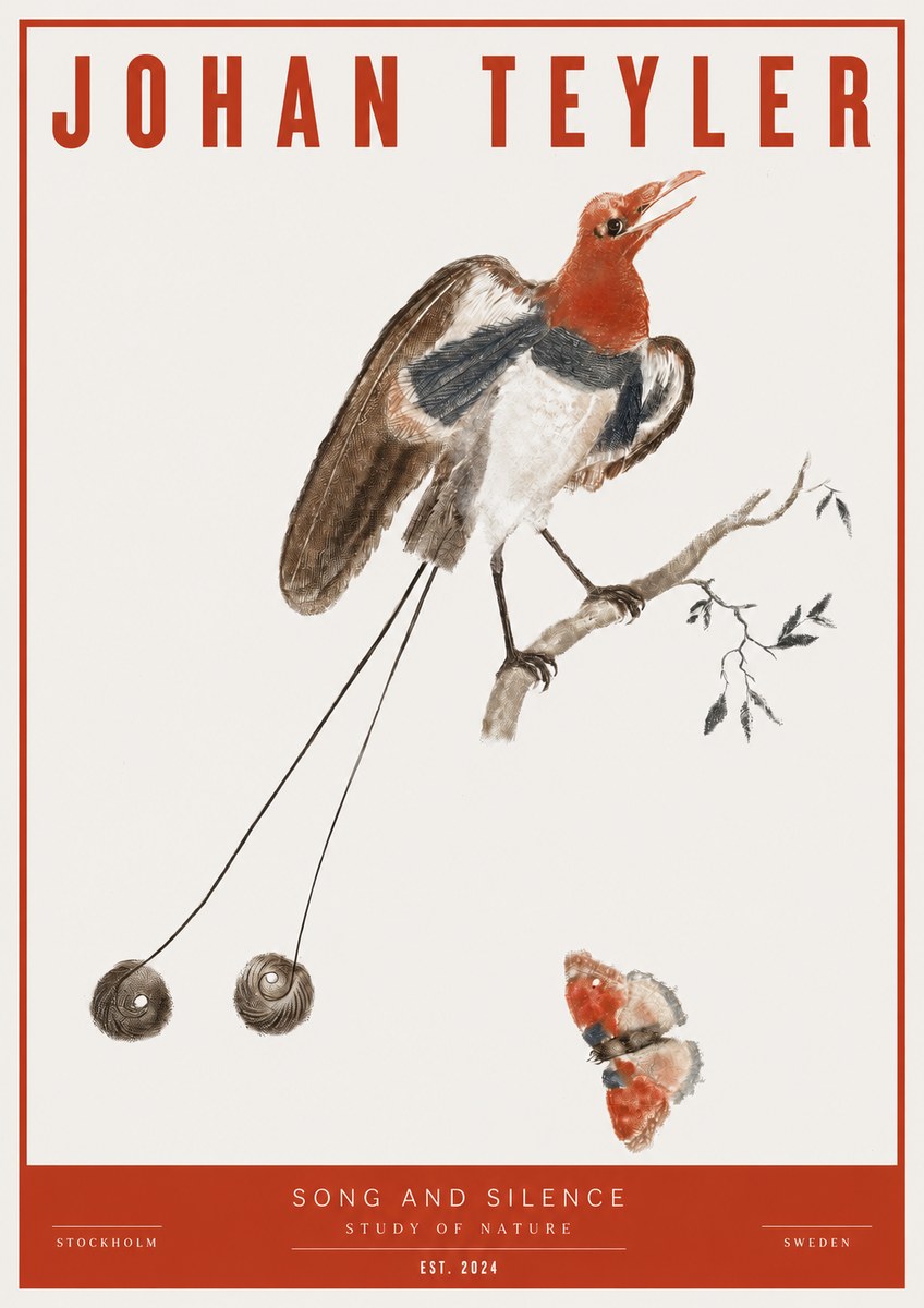 Johan Teyler Song and Silence - Study of Nature No2 - Póster