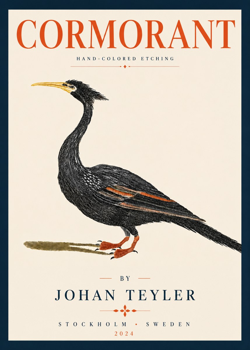 Johan Teyler Cormorant No5 - Póster