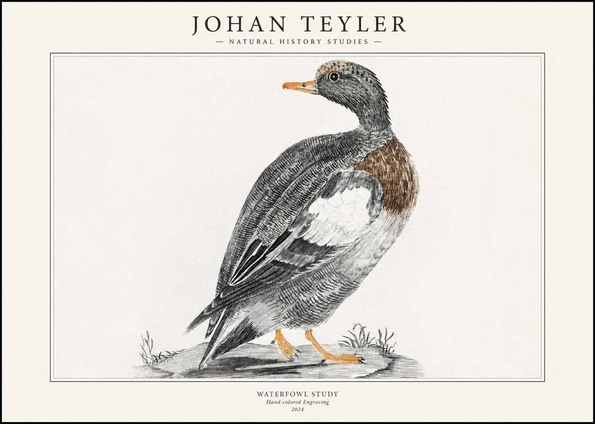 Johan Teyler Waterfowl Study No1 - Póster