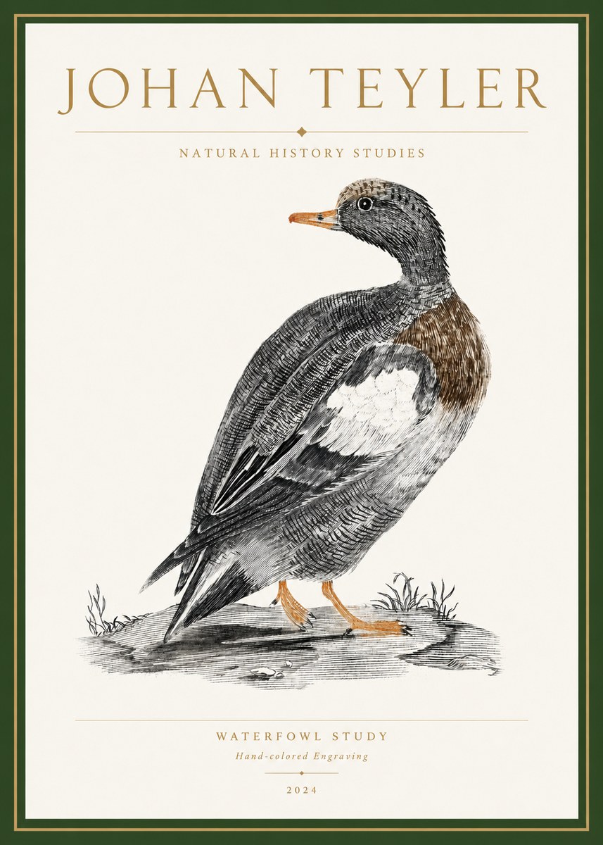 Johan Teyler Waterfowl Study No3 - Póster