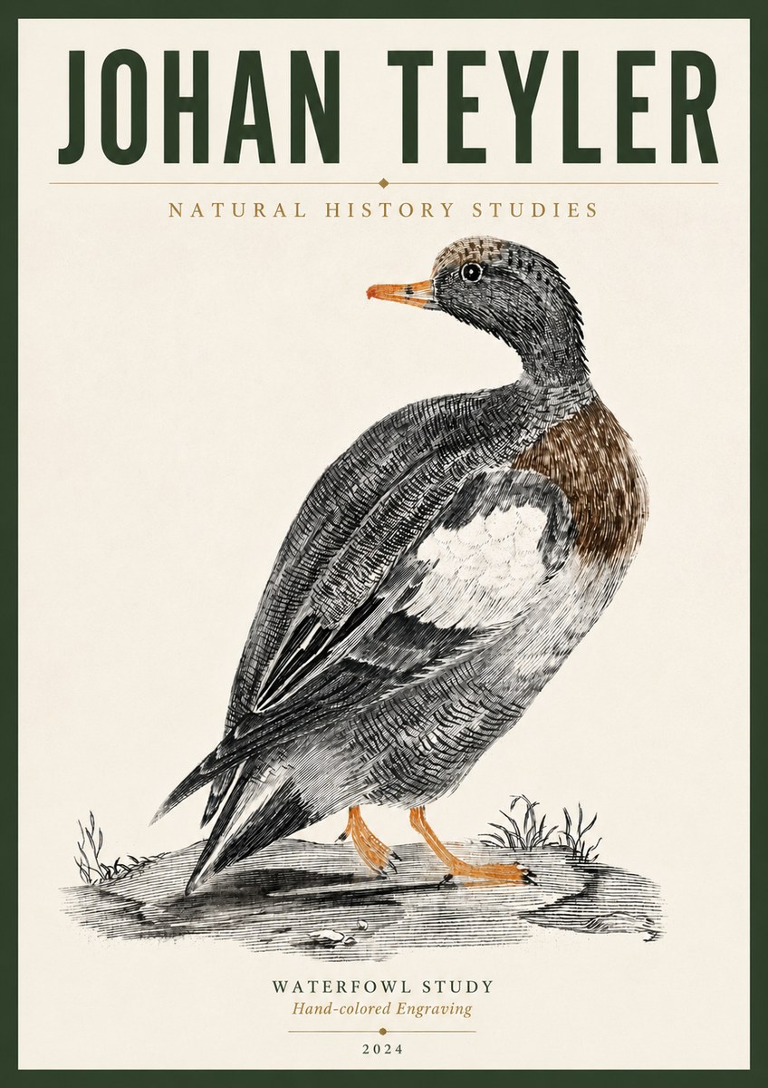 Johan Teyler Waterfowl Study No5 - Póster