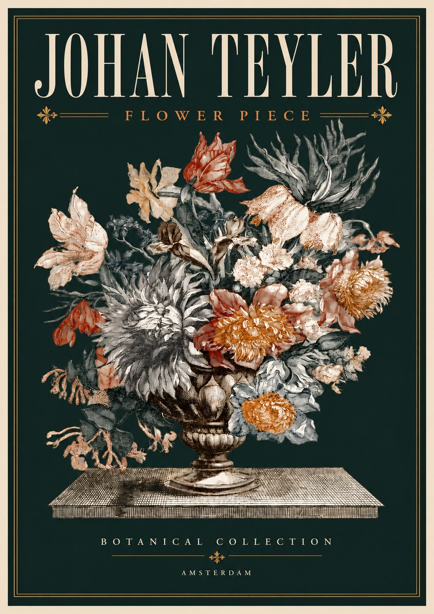 Johan Teyler Flower Piece No4 - Póster
