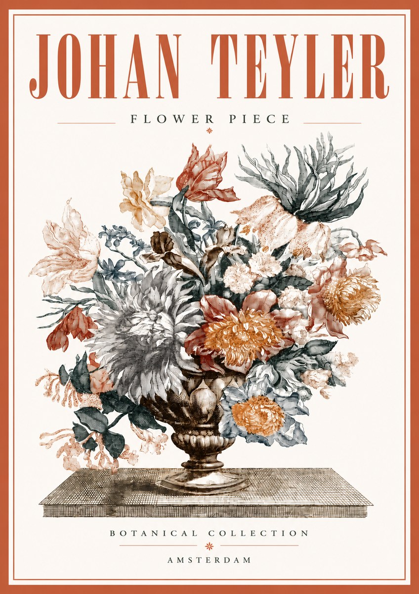 Johan Teyler Flower Piece No5 - Póster