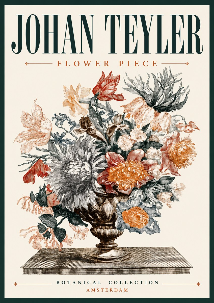 Johan Teyler Flower Piece No6 - Póster