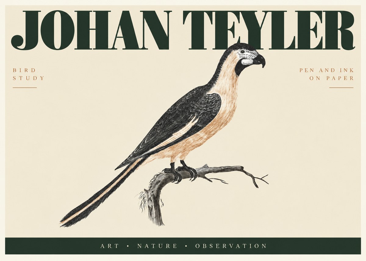 Johan Teyler Bird Study I No2 - Póster