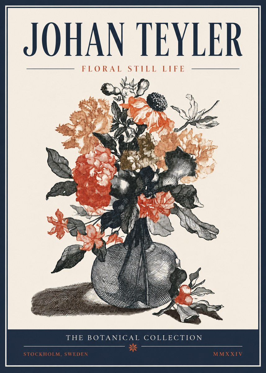 Johan Teyler Floral Still Life II No5 - Póster