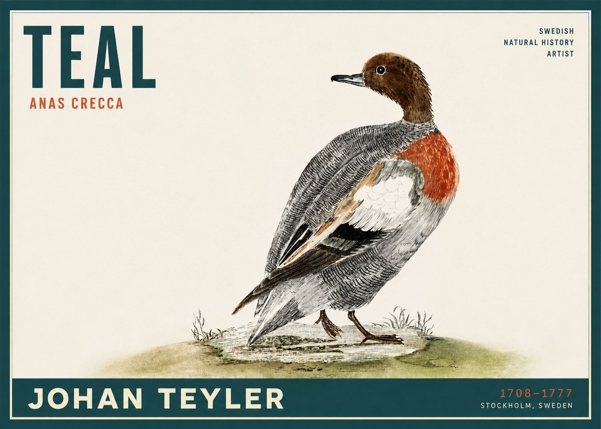 Johan Teyler Teal No2 - Póster