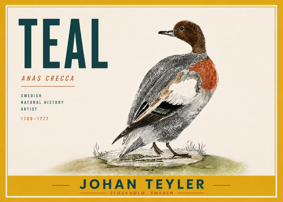 Johan Teyler Teal No6 - Póster