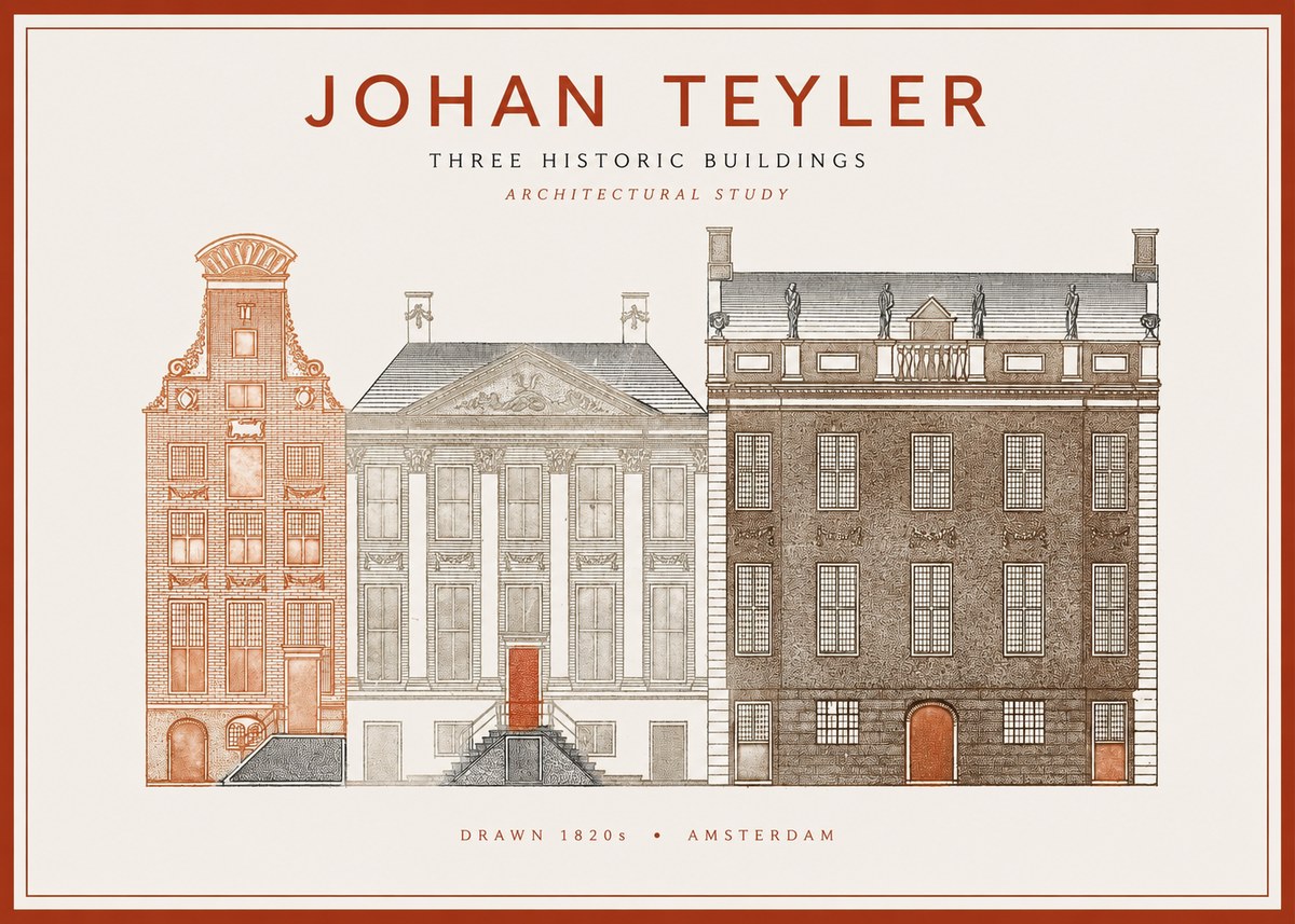 Johan Teyler Three Historic Buildings No1 - Póster