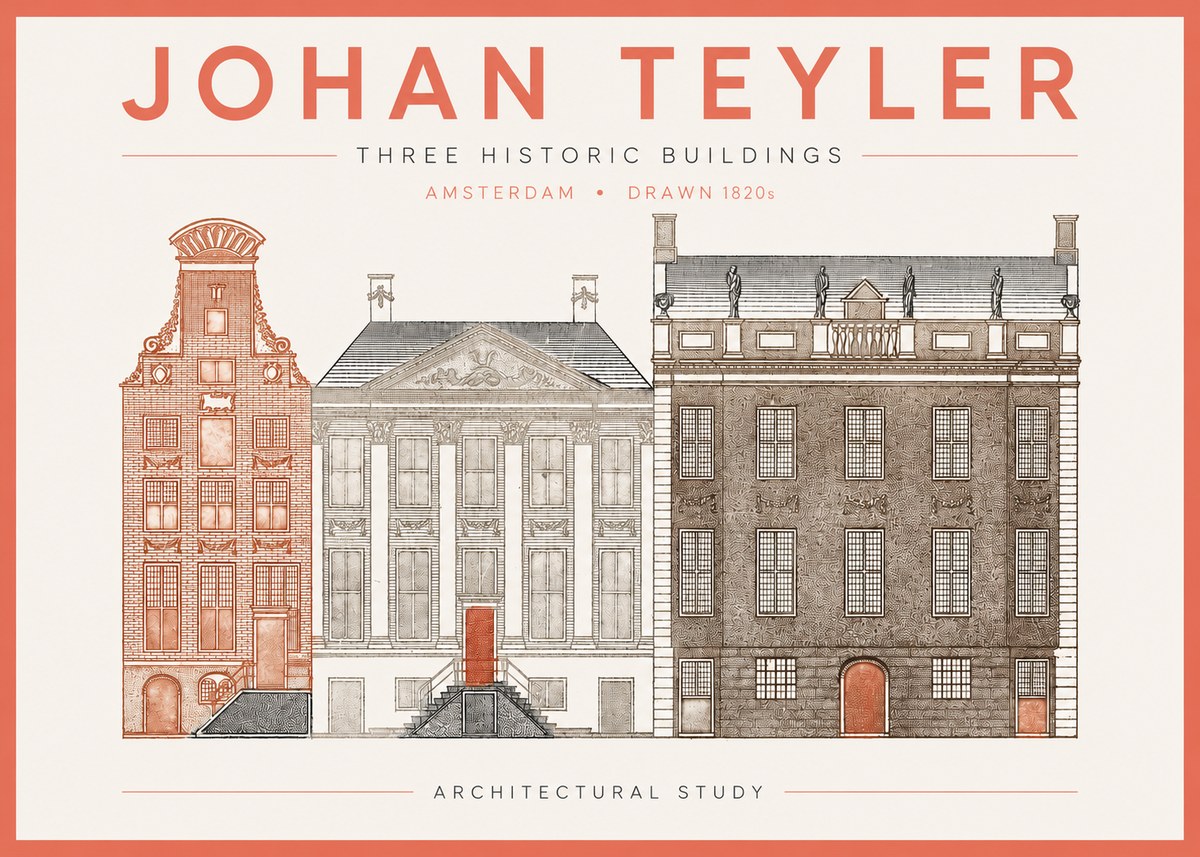 Johan Teyler Three Historic Buildings No2 - Póster