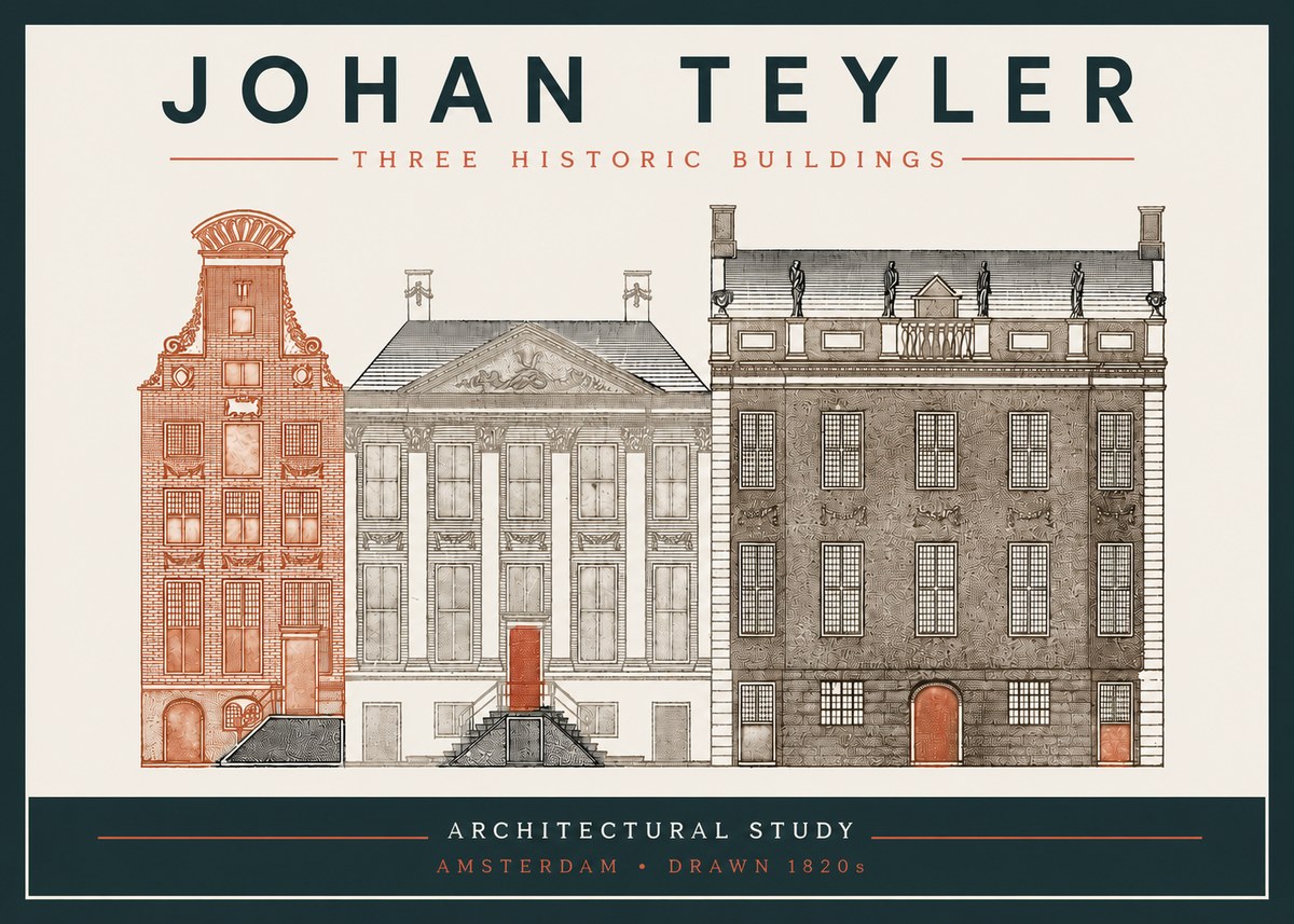 Johan Teyler Three Historic Buildings No3 - Póster