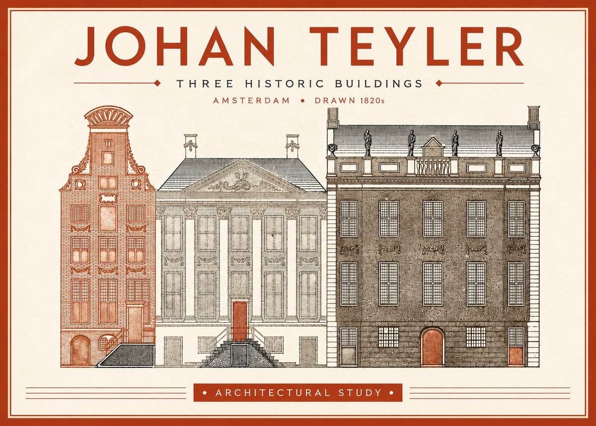 Johan Teyler Three Historic Buildings No4 - Póster