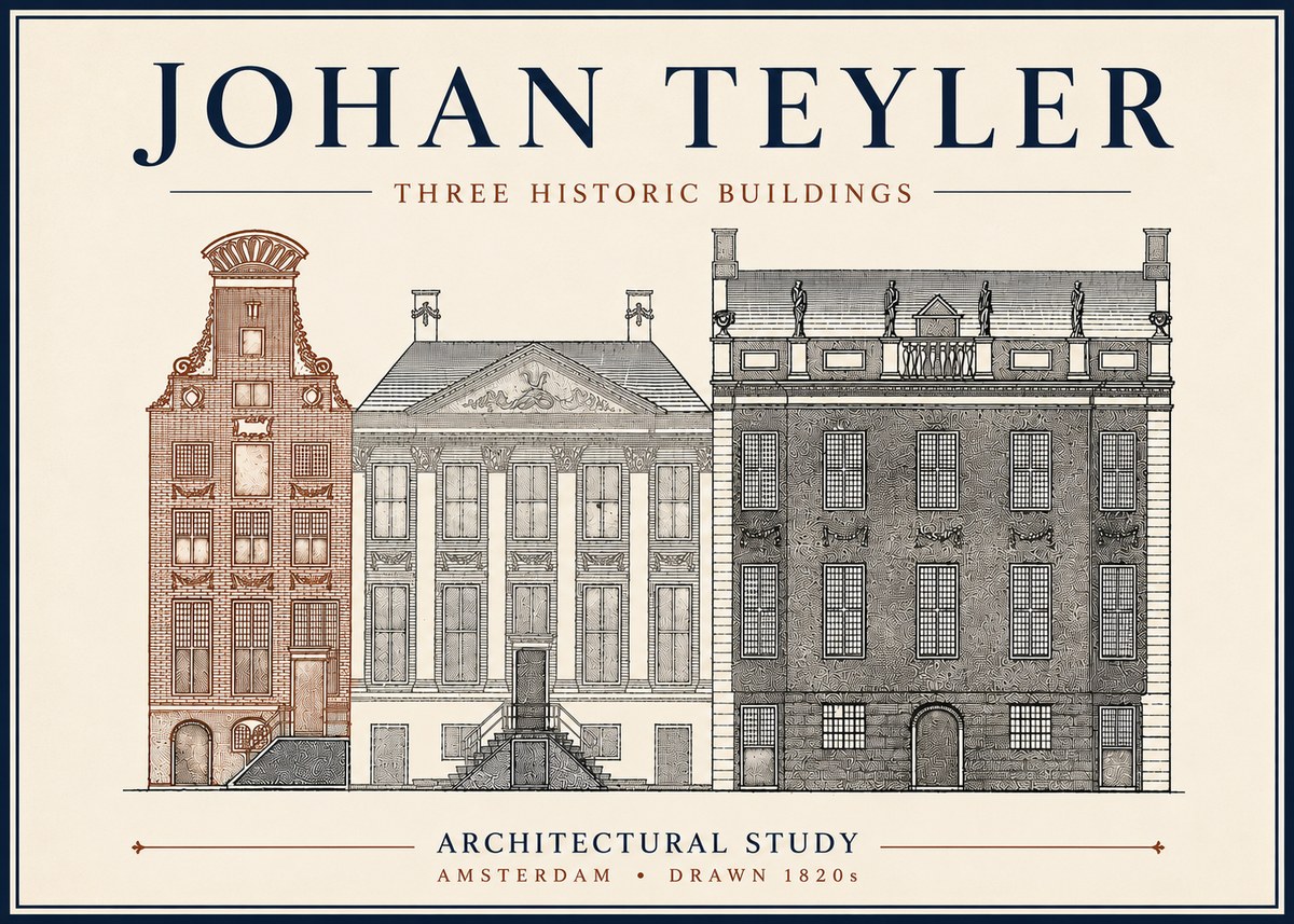 Johan Teyler Three Historic Buildings No6 - Póster