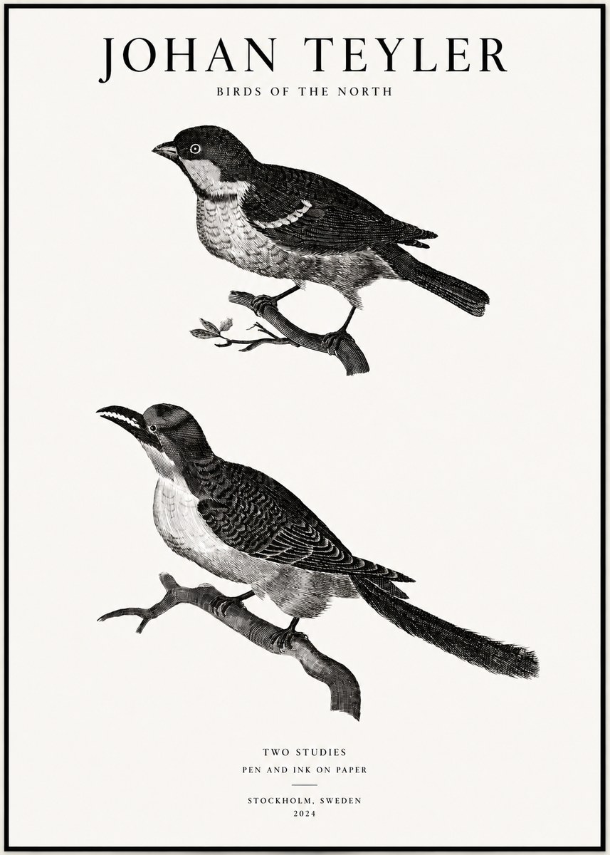 Johan Teyler Two Studies No1 - Póster
