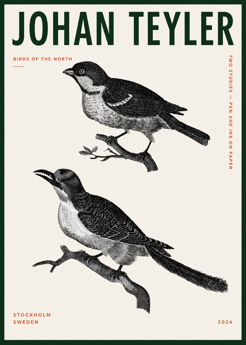 Johan Teyler Two Studies No3 - Póster