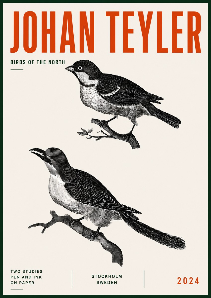 Johan Teyler Two Studies No6 - Póster