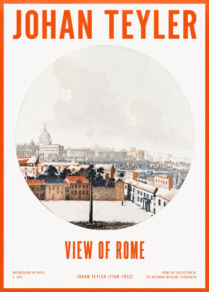 Johan Teyler View of Rome No2 - Póster