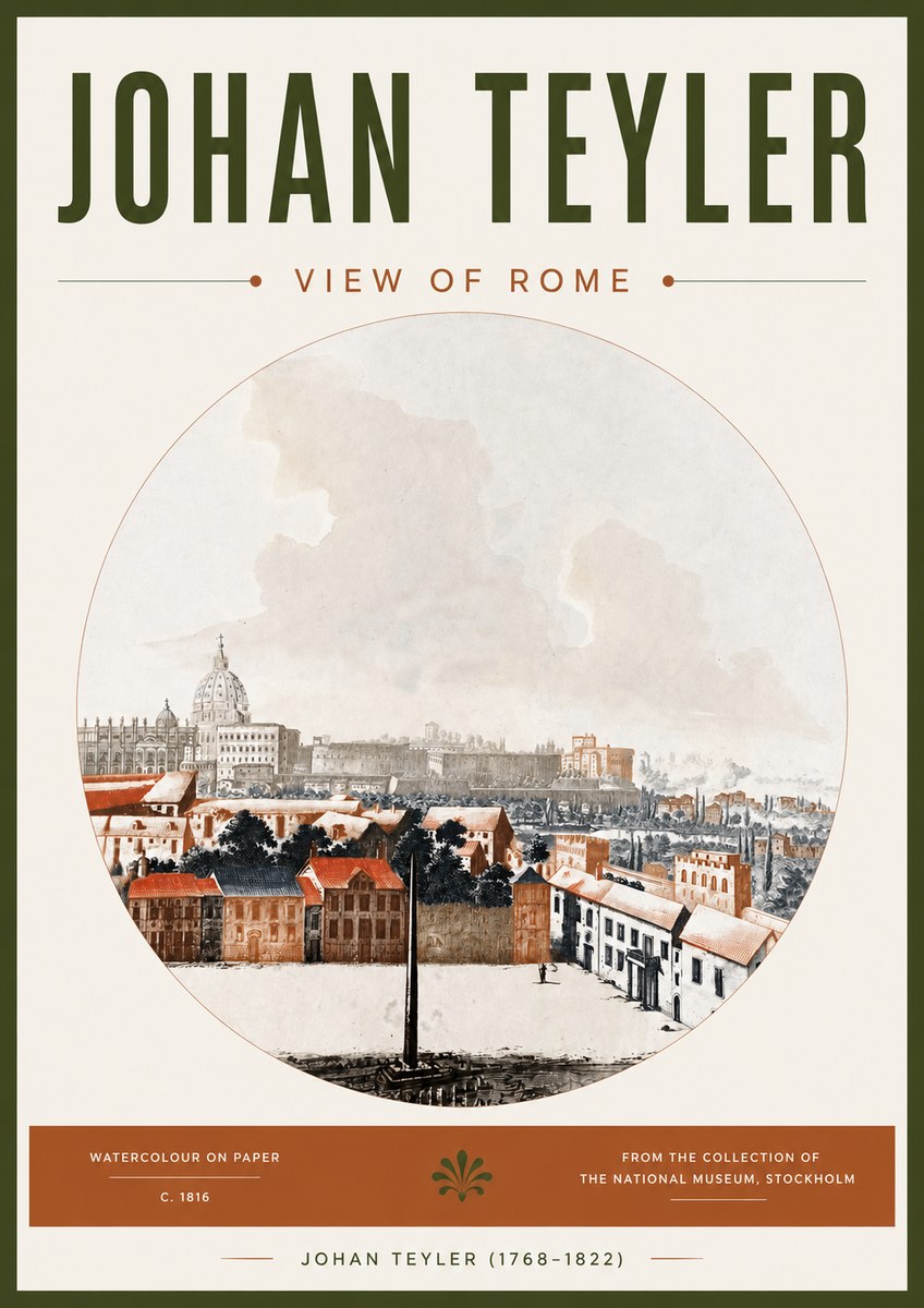 Johan Teyler View of Rome No4 - Póster
