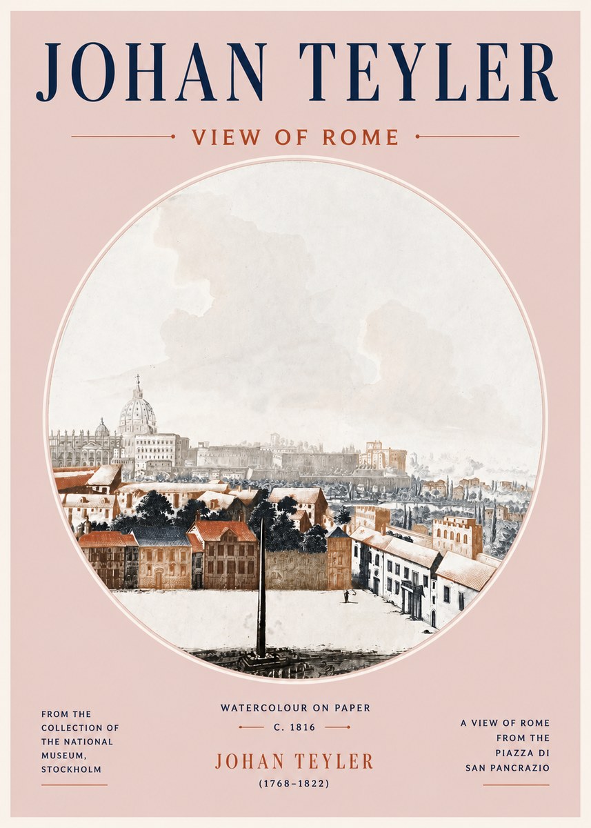 Johan Teyler View of Rome No5 - Póster