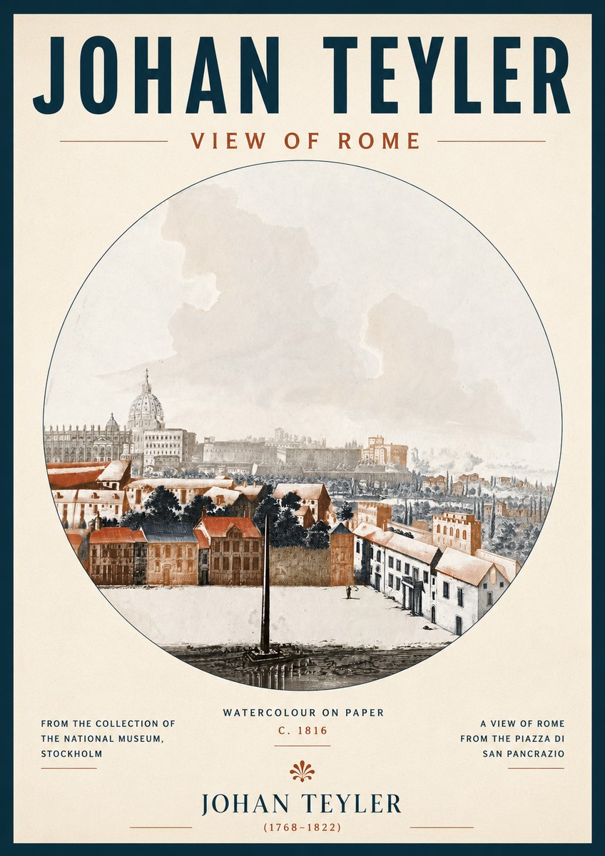 Johan Teyler View of Rome No6 - Póster