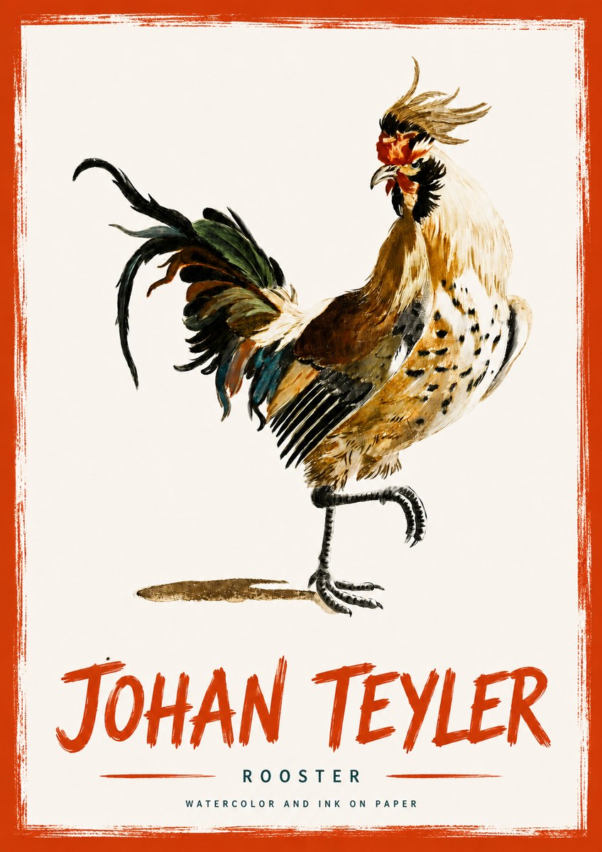Johan Teyler Rooster No4 - Póster