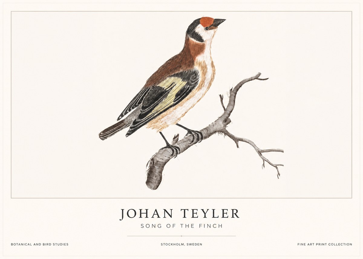 Johan Teyler Song of the Finch No1 - Póster