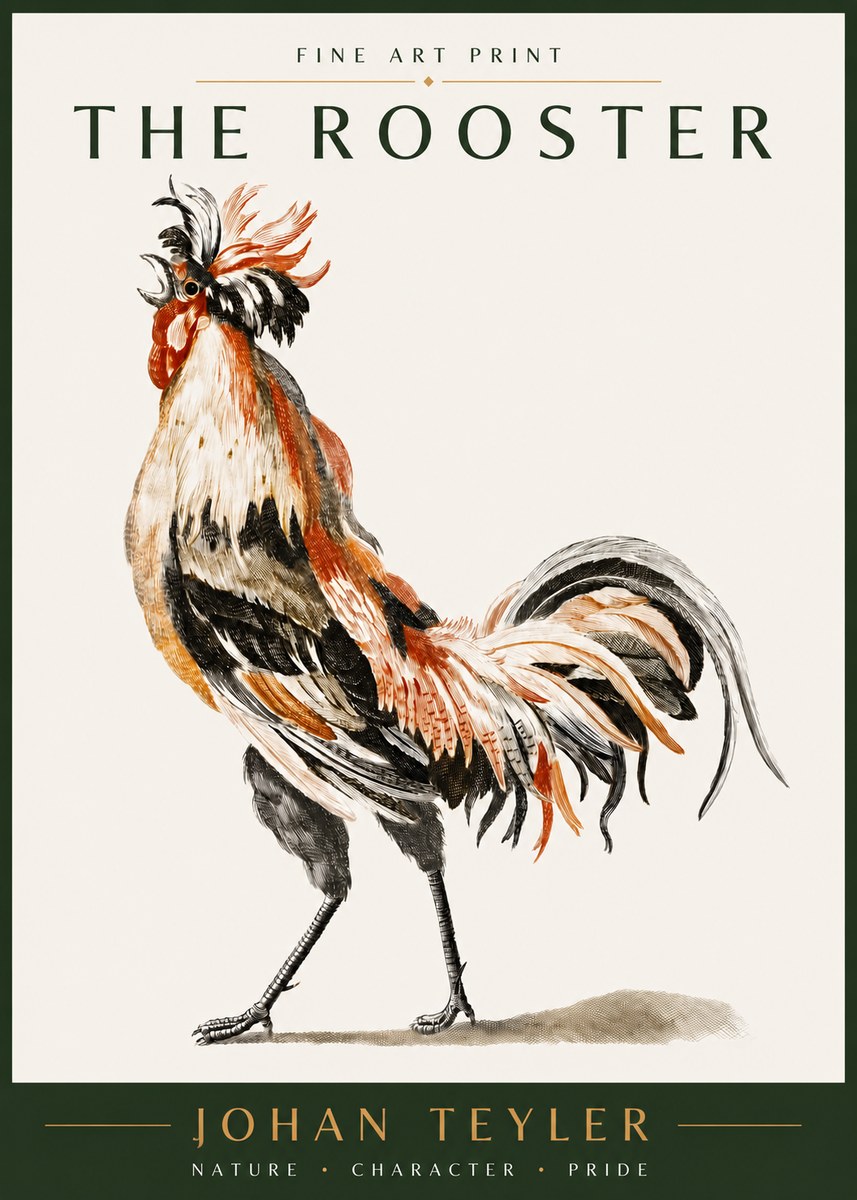 Johan Teyler The Rooster No3 - Póster
