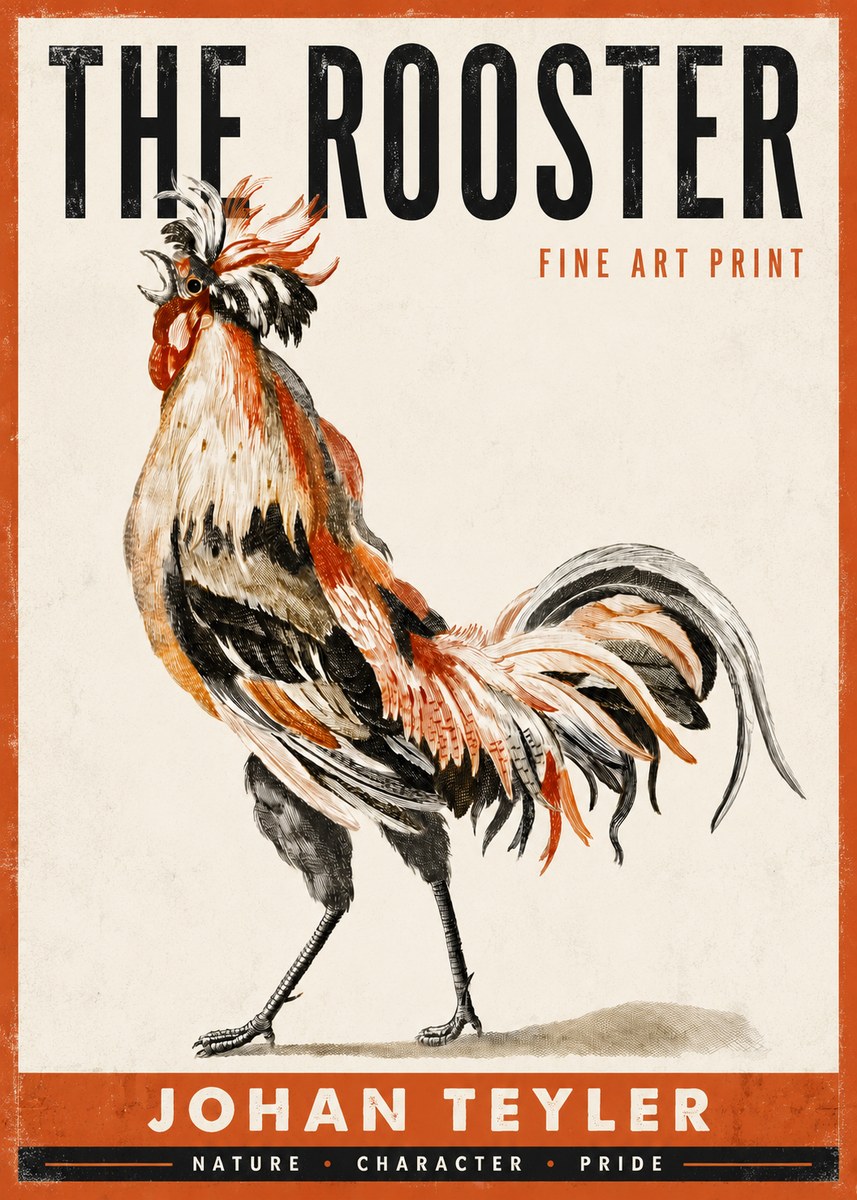 Johan Teyler The Rooster No4 - Póster