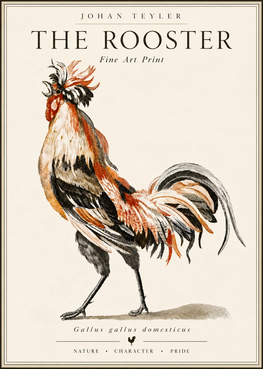 Johan Teyler The Rooster No6 - Póster