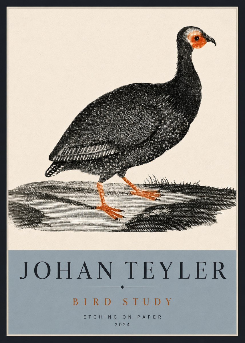 Johan Teyler Bird Study III No4 - Póster
