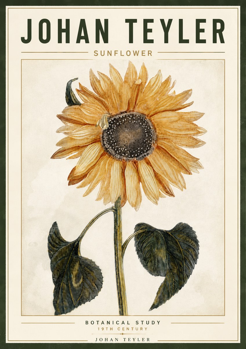Johan Teyler Sunflower No6 - Póster