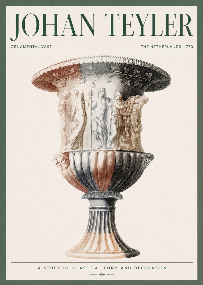 Johan Teyler Ornamental Vase I No3 - Póster