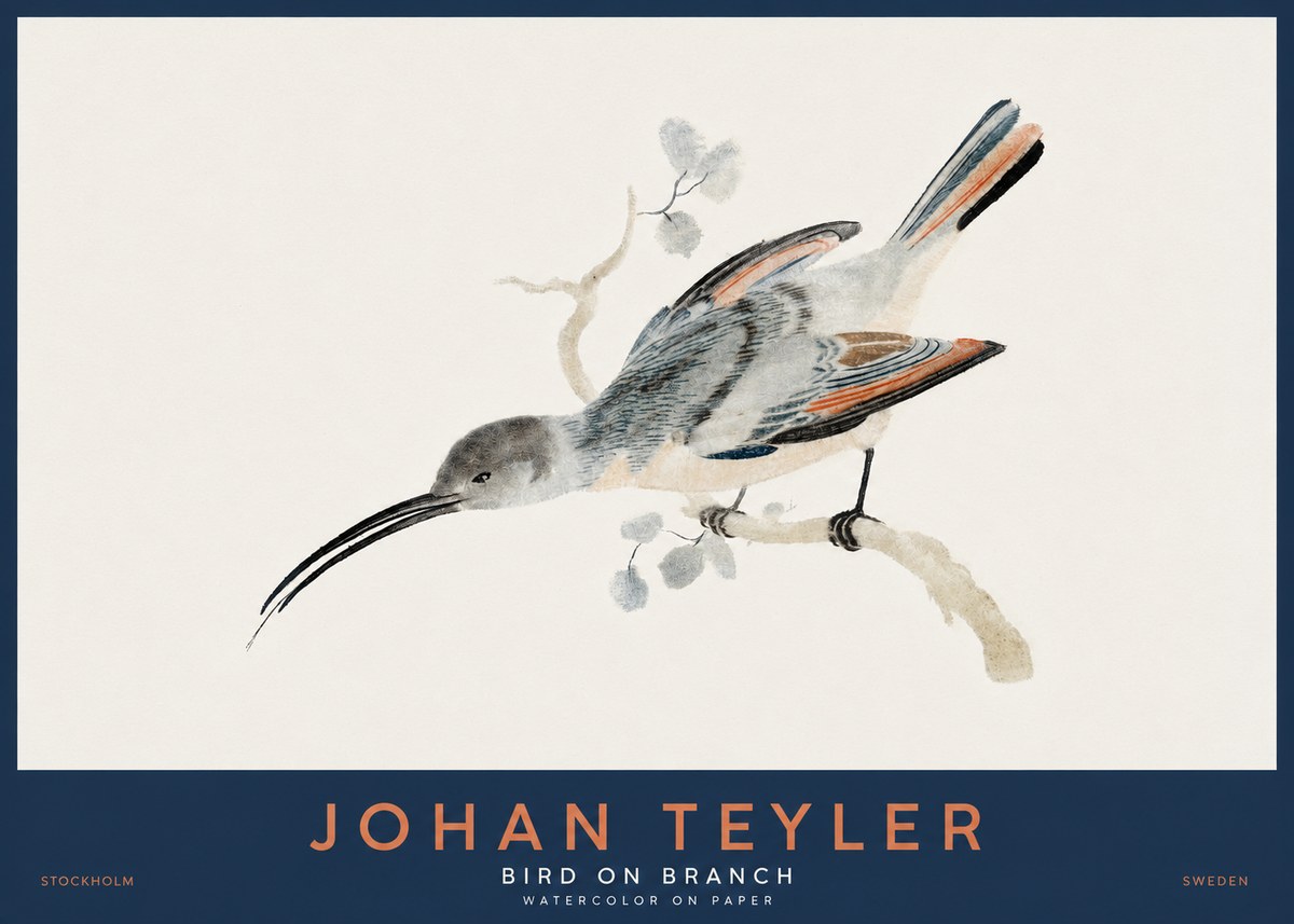 Johan Teyler Bird on Branch I No2 - Póster