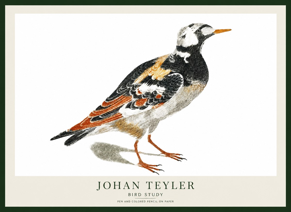 Johan Teyler Bird Study IV No1 - Póster