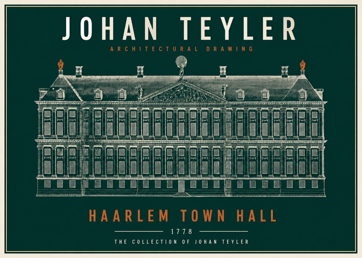 Johan Teyler Haarlem Town Hall - Elevation - 1778 No4 - Póster
