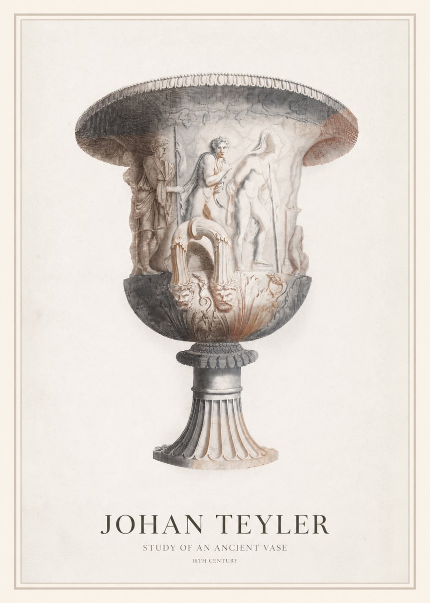 Johan Teyler Study of an Ancient Vase No1 - Póster