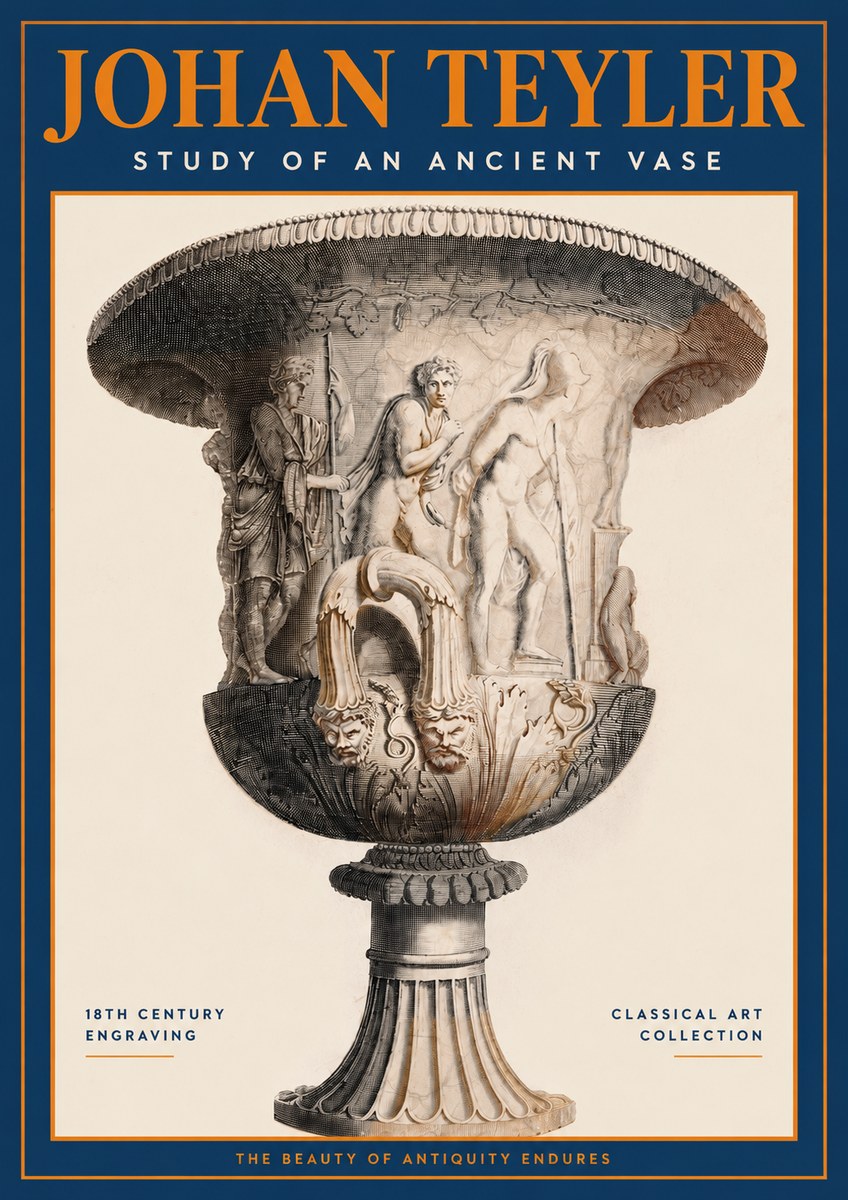 Johan Teyler Study of an Ancient Vase No2 - Póster