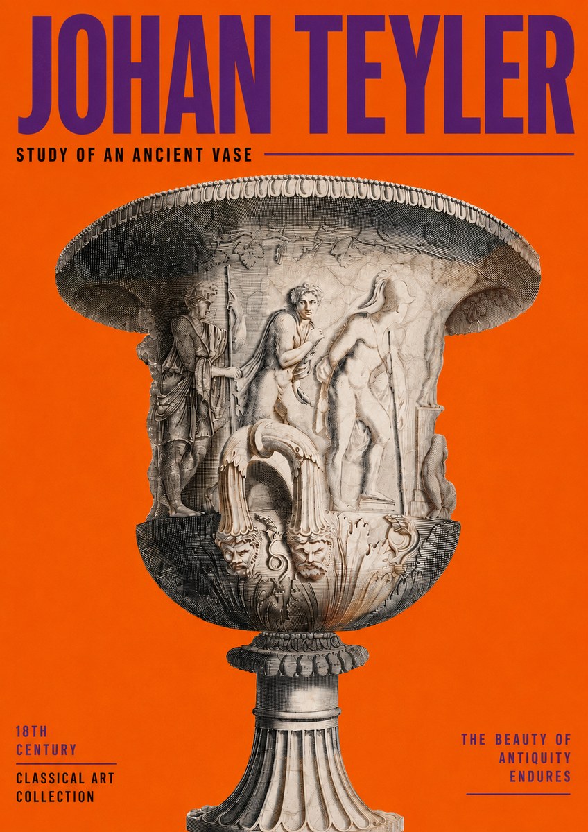 Johan Teyler Study of an Ancient Vase No3 - Póster