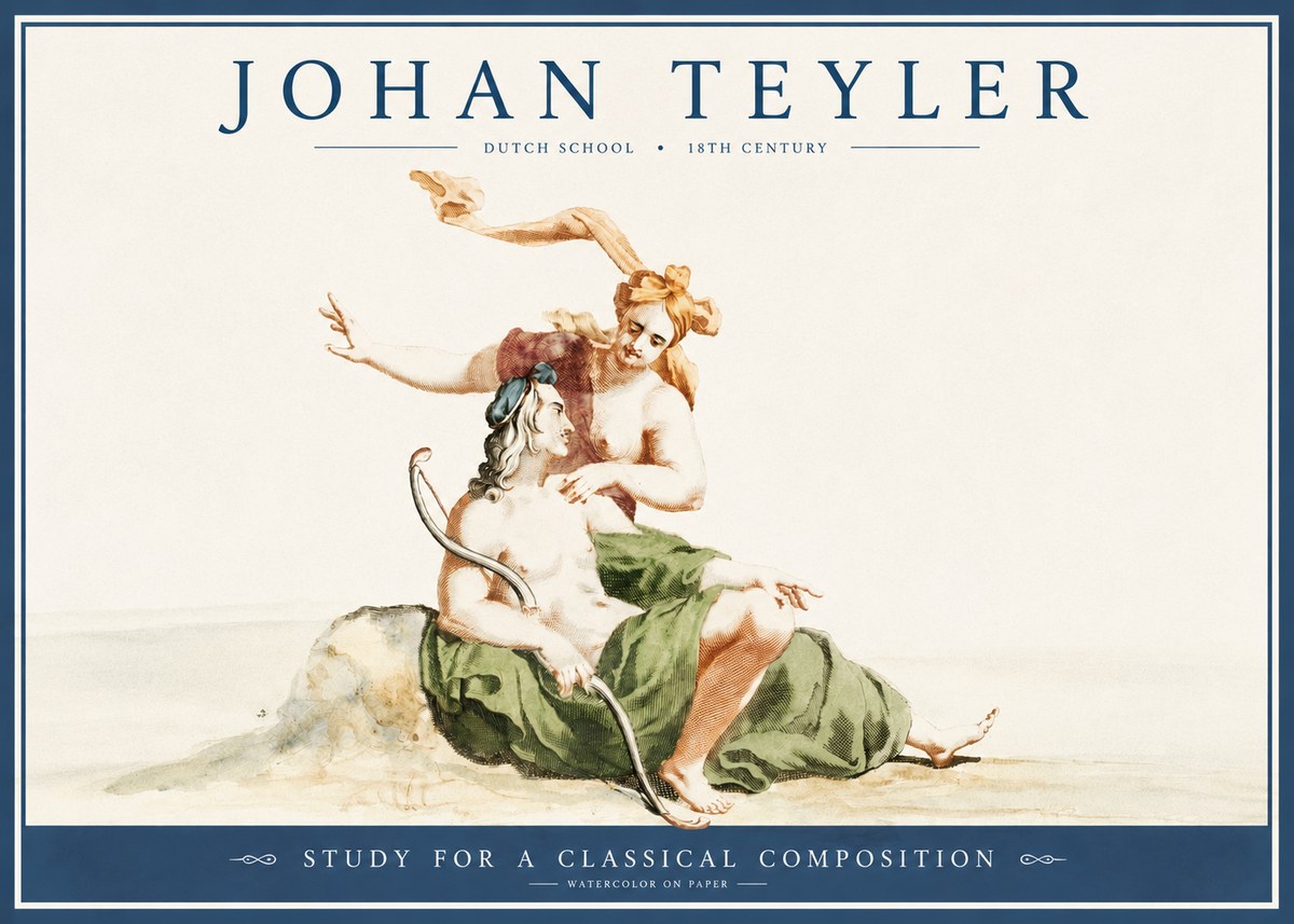 Johan Teyler Study for a Classical Composition No2 - Póster