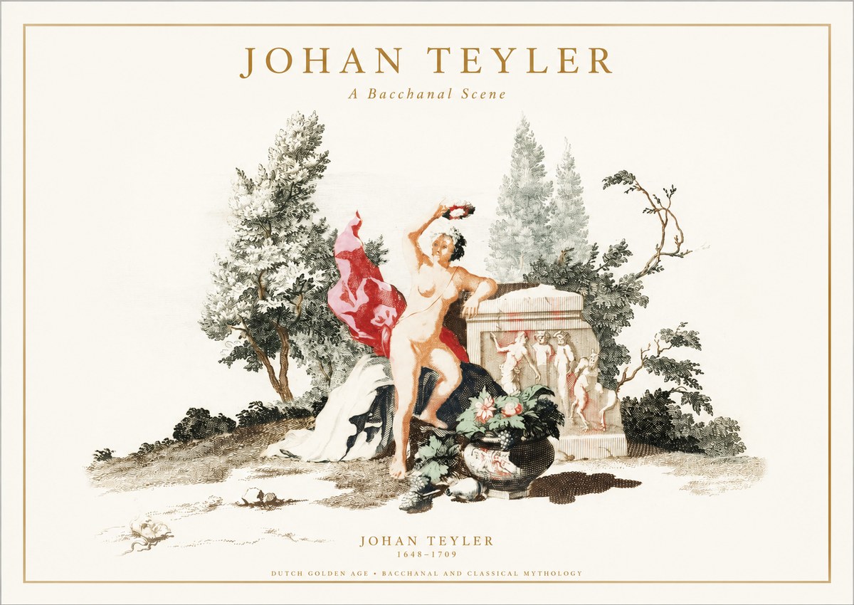 Johan Teyler A Bacchanal Scene No1 - Póster