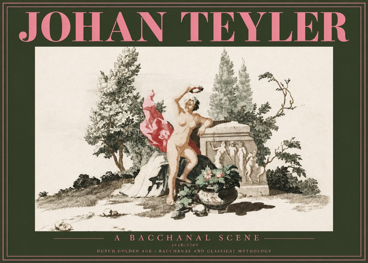 Johan Teyler A Bacchanal Scene No2 - Póster